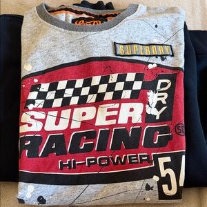 Superdry young adults Teen medium Tee - Gray and Red